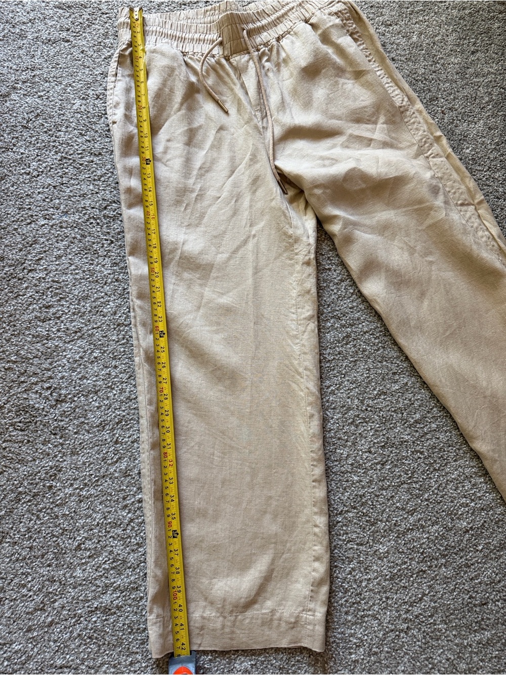Quince Natural Beige Wide-Leg Linen Pants Size XL 💯Linen - Picture 9 of 10